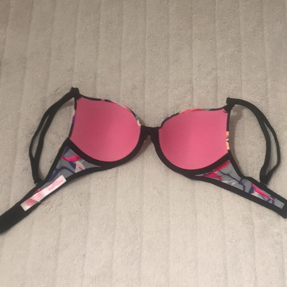 PINK VS Tropical Wear Everywhere T-Shirt Lightly Lined Bra - Picture 3 of 4